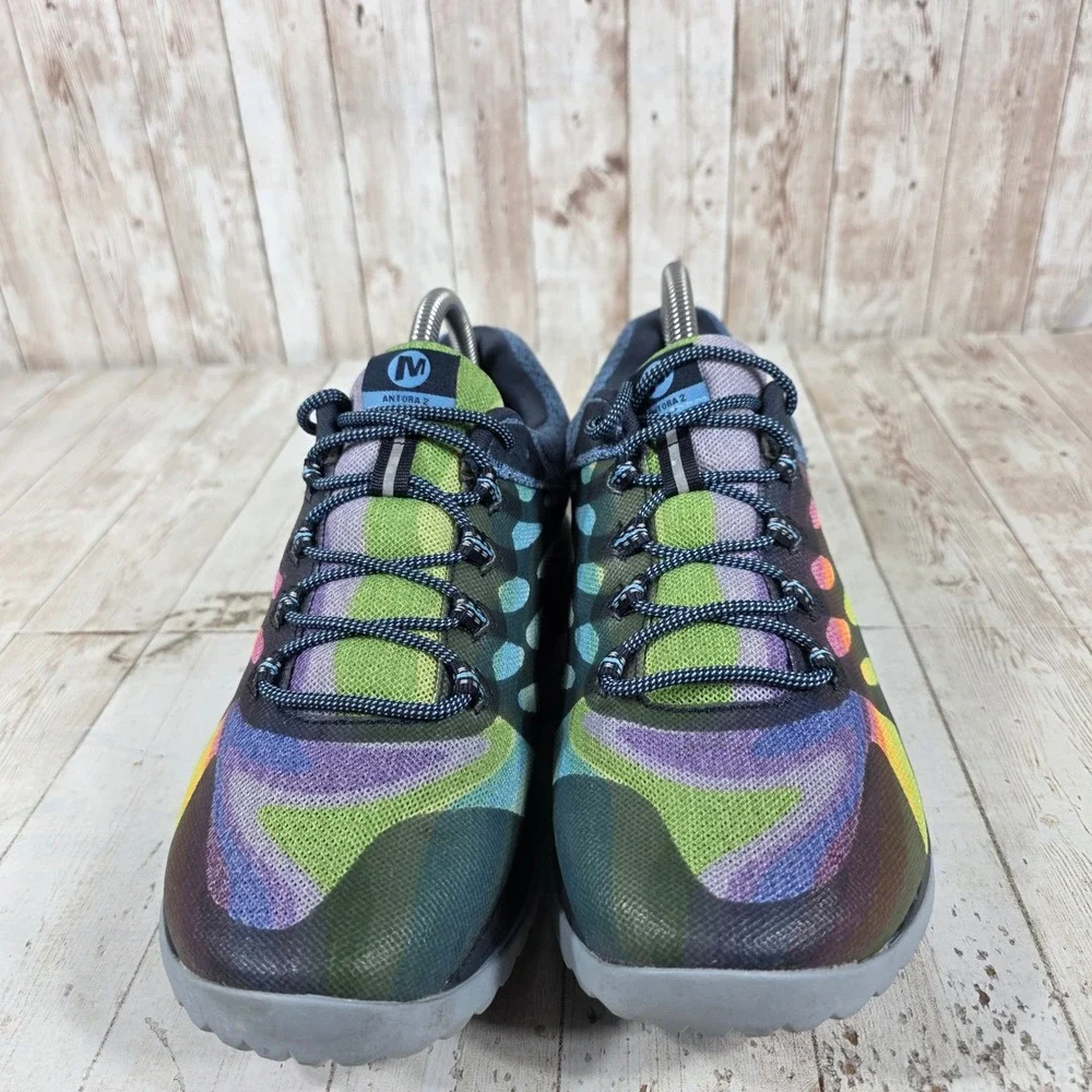 Merrell Antora 2 Rainbow Trail Running Shoes Womens 10 Multi Color  Vibram